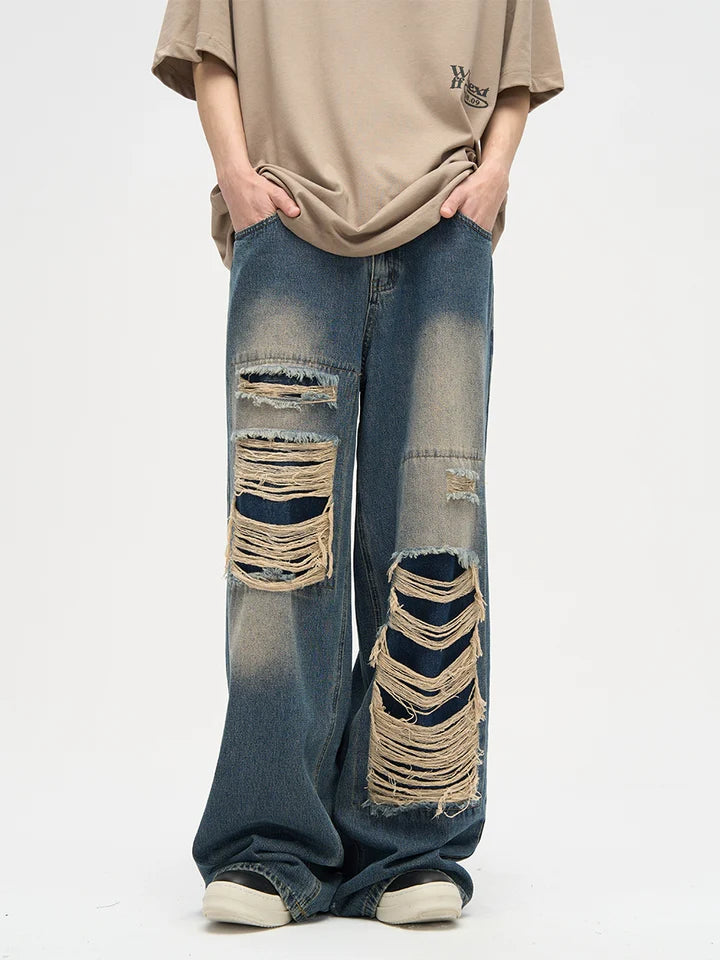 HARSH Patched Distressed Jeans