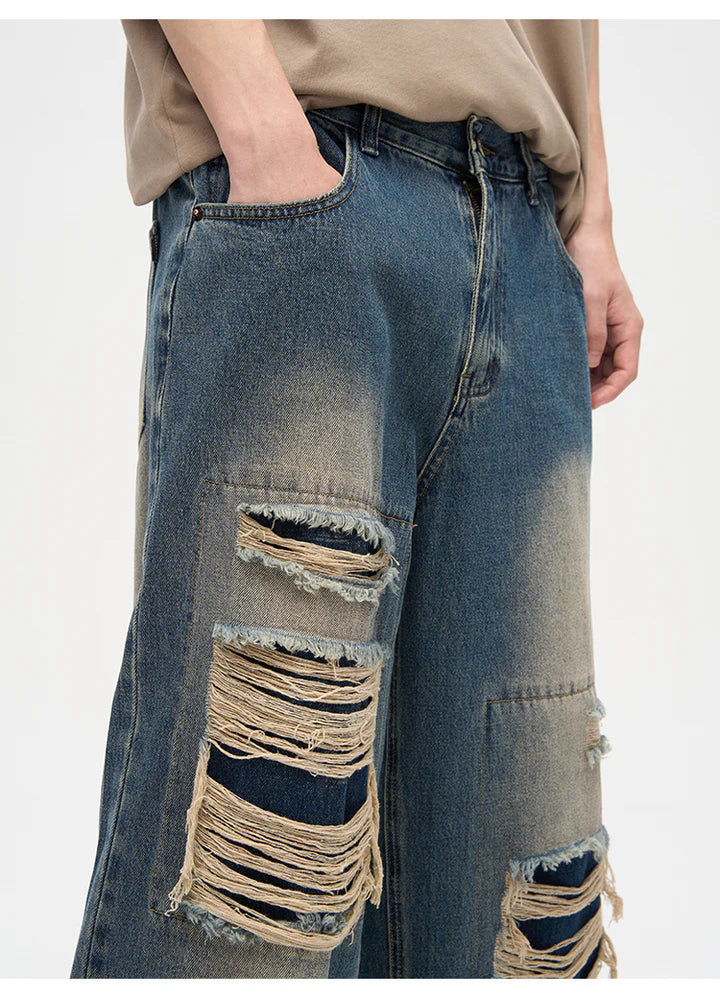 HARSH Patched Distressed Jeans