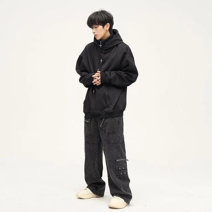 HKE Exclusive Double Panel Hooded Zip Jacket