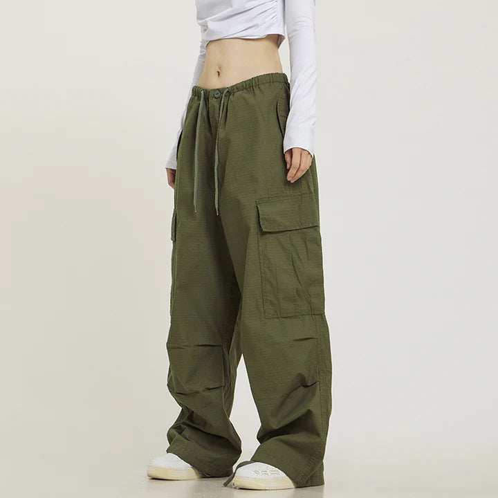 CTB Monochrome Baggy Cargo Pants