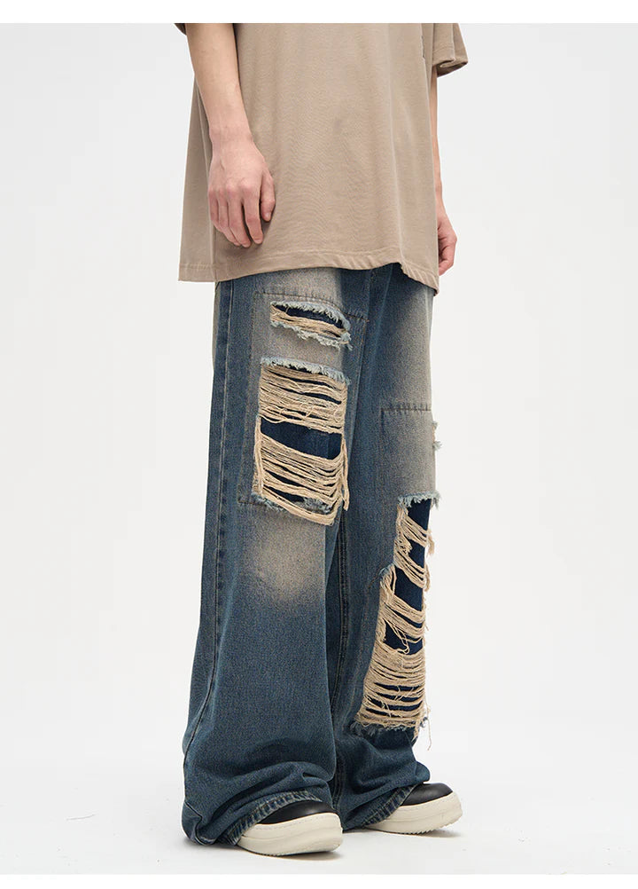 HARSH Patched Distressed Jeans