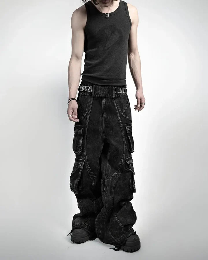 HKS Exclusive "Anarchy" Denim Cargo Pants