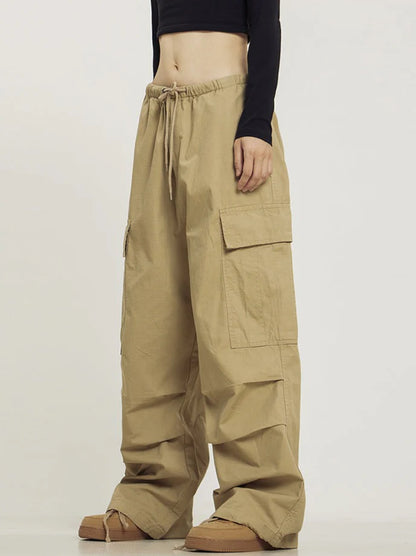 CTB Monochrome Baggy Cargo Pants