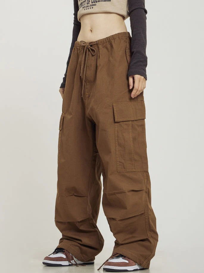 CTB Monochrome Baggy Cargo Pants