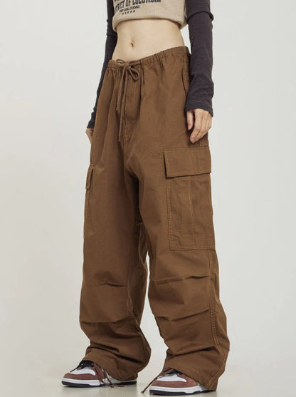 CTB Monochrome Baggy Cargo Pants