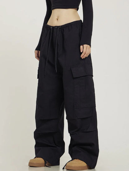 CTB Monochrome Baggy Cargo Pants
