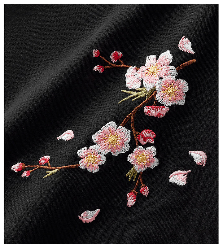 Sakura Flowers Embroidered Tee Hikari Exclusive