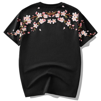 Sakura Flowers Embroidered Tee Hikari Exclusive