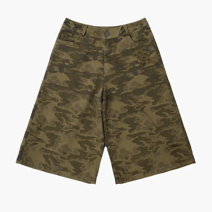 JHYQ Camo Capri Cut Shorts