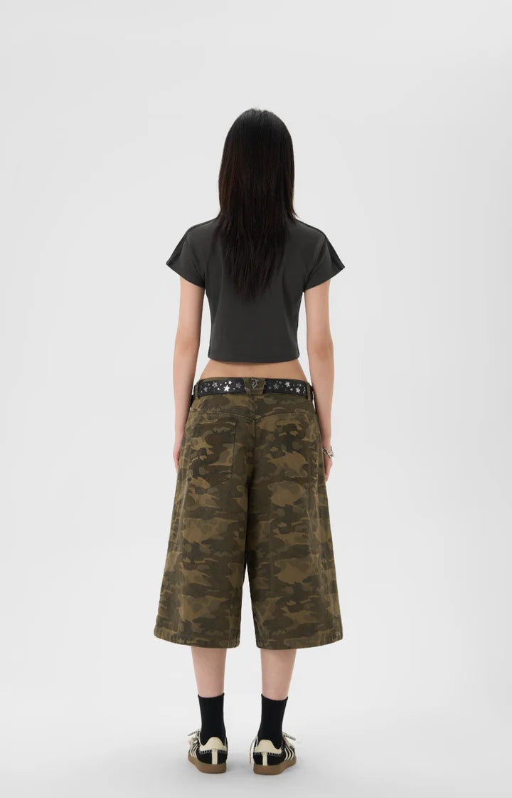 JHYQ Camo Capri Cut Shorts