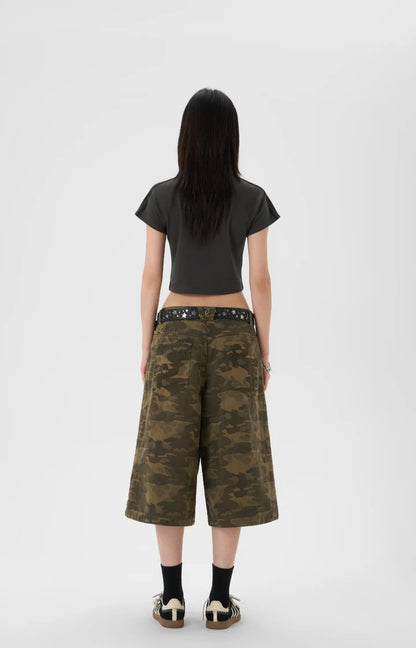 JHYQ Camo Capri Cut Shorts