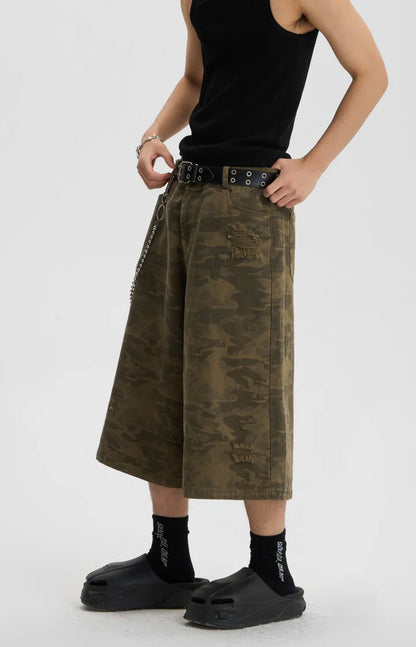JHYQ Camo Capri Cut Shorts