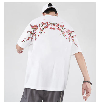 Sakura Flowers Embroidered Tee Hikari Exclusive